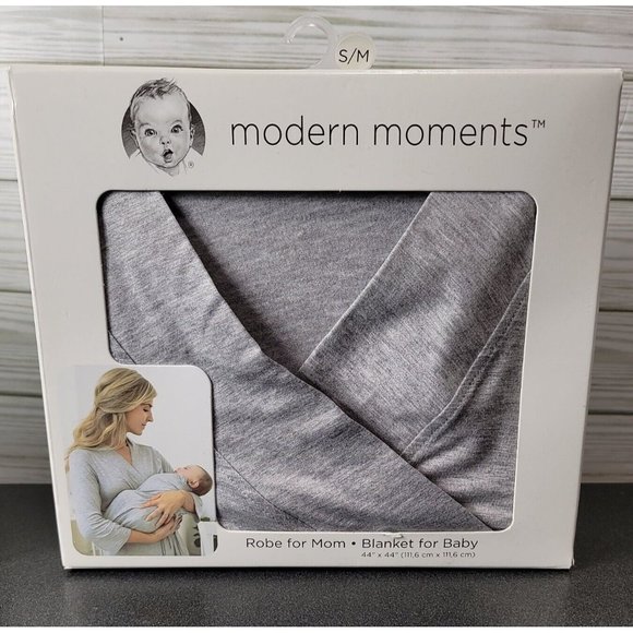 Gerber Modern Moments Baby Unisex Swaddle Blanket & Robe For Mom Set S/M - Picture 1 of 12